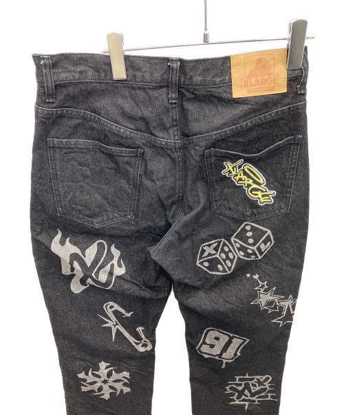 X-LARGE（エクストララージ）X-LARGE (エクストララージ) デニムパンツ ブラック サイズ:W32の古着・服飾アイテム