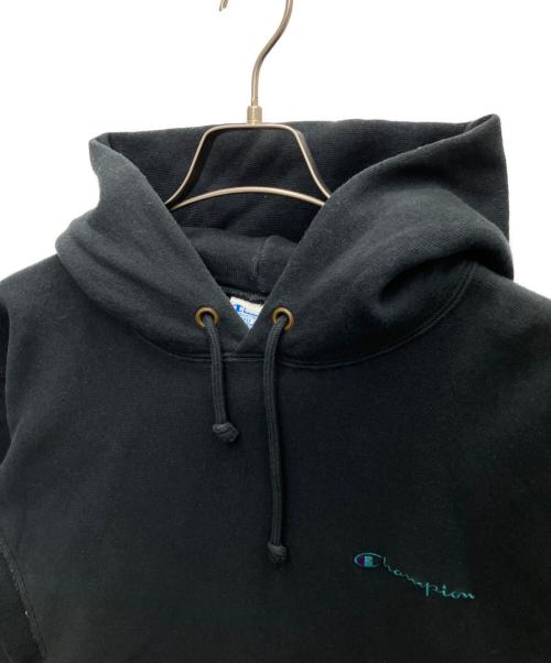 Champion REVERSE WEAVE（チャンピオン リバース ウィーブ）Champion REVERSE WEAVE (チャンピオン リバース ウィーブ) プルオーバーパーカー ブラック サイズ:Lの古着・服飾アイテム