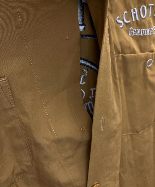 Schott（ショット）Schott (ショット) 半袖シャツ ブラウン サイズ:Lの古着・服飾アイテム