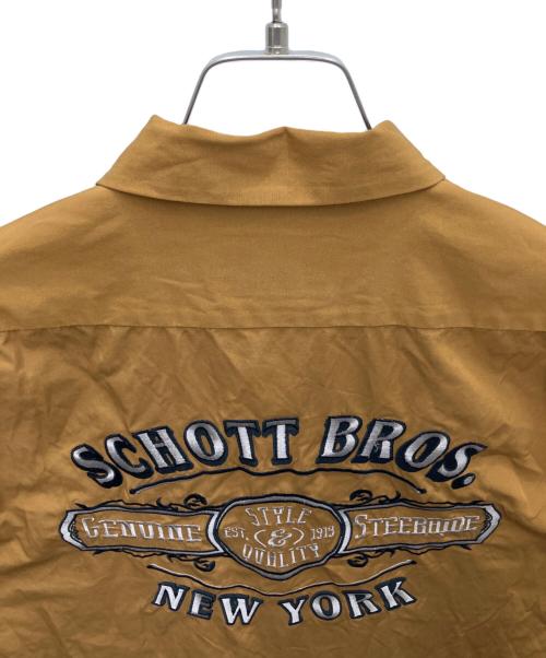 Schott（ショット）Schott (ショット) 半袖シャツ ブラウン サイズ:Lの古着・服飾アイテム