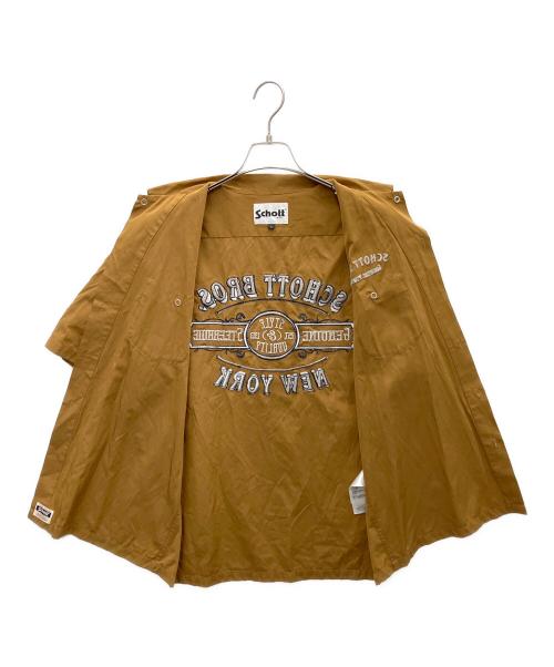 Schott（ショット）Schott (ショット) 半袖シャツ ブラウン サイズ:Lの古着・服飾アイテム