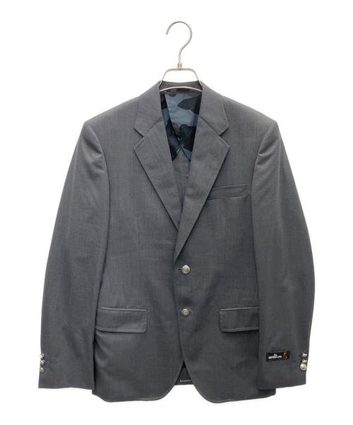 Mr.BATHING APE（ミスターベイジングエイプ）Mr.BATHING APE (ミスターベイジングエイプ) テーラードジャケット グレー サイズ:SIZE 44の古着・服飾アイテム