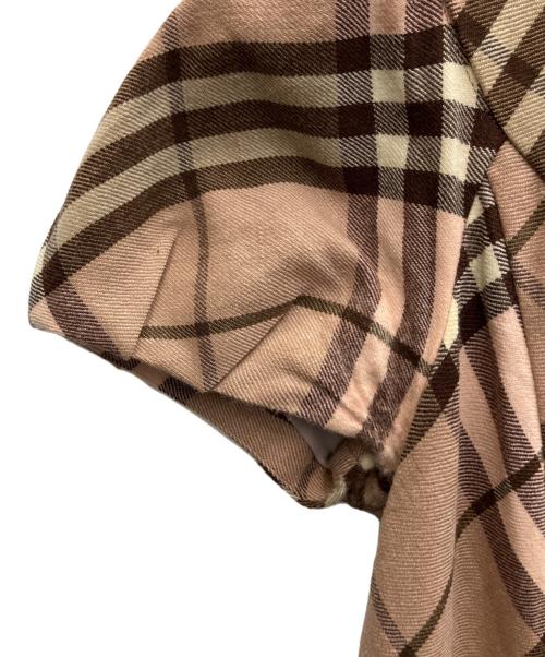 BURBERRY BLUE LABEL（バーバリー ブルー レーベル）BURBERRY BLUE LABEL (バーバリー ブルー レーベル) ノースリーブ・キャミソールワンピース ピンク×ブラウン サイズ:SIZE38の古着・服飾アイテム