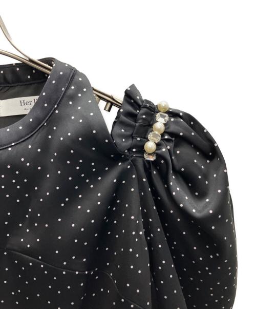 HER LIP TO（ハーリップトゥ）HER LIP TO (ハーリップトゥ) 長袖ワンピース ブラック サイズ:Mの古着・服飾アイテム