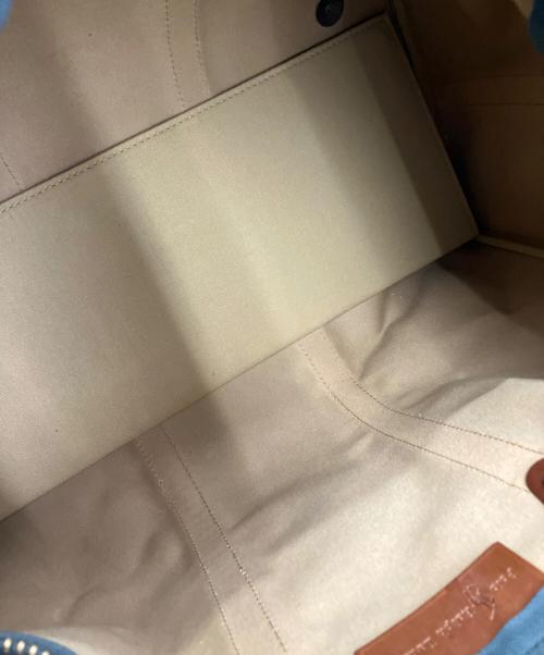 POLO RALPH LAUREN（ポロ・ラルフローレン）POLO RALPH LAUREN (ポロ・ラルフローレン) ボストンバッグ グリーン×ブラウンの古着・服飾アイテム