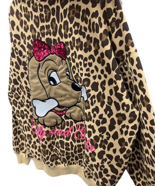 GYDA（ジェイダ）GYDA (ジェイダ) GALFY (ガルフィー) ジップパーカー ブラウン×ベージュ サイズ:SIZEFREEの古着・服飾アイテム