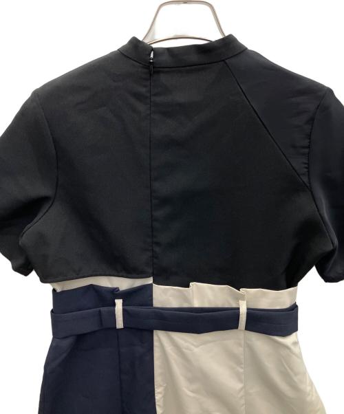 UNITED TOKYO（ユナイテッドトーキョー）UNITED TOKYO (ユナイテッドトーキョー) 半袖ワンピース ネイビー×ベージュ×ブラック サイズ:SIZE1の古着・服飾アイテム