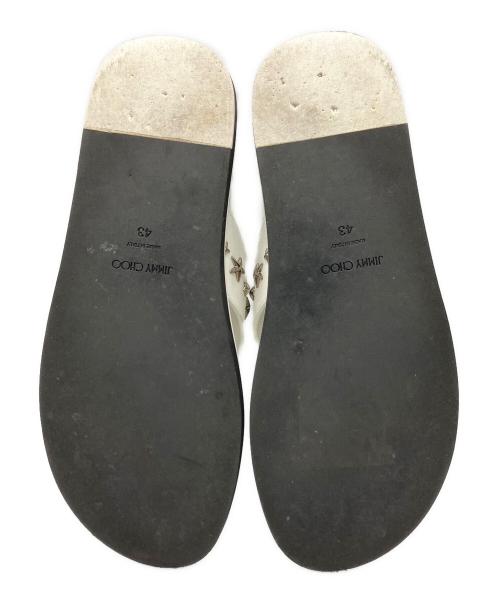 JIMMY CHOO（ジミーチュウ）JIMMY CHOO (ジミーチュウ) クロスストラップサンダル ホワイト サイズ:SIZE 43の古着・服飾アイテム