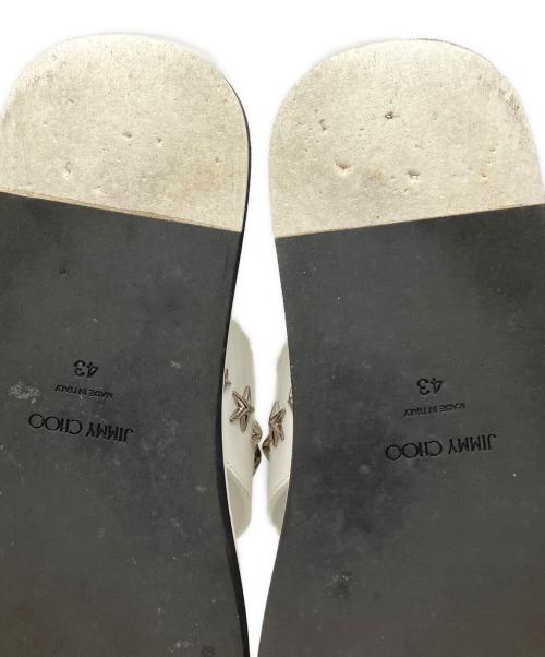 JIMMY CHOO（ジミーチュウ）JIMMY CHOO (ジミーチュウ) クロスストラップサンダル ホワイト サイズ:SIZE 43の古着・服飾アイテム