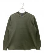 THE NORTH FACEザ ノース フェイス）の古着「L/S Warm Waffle Crew」｜カーキ