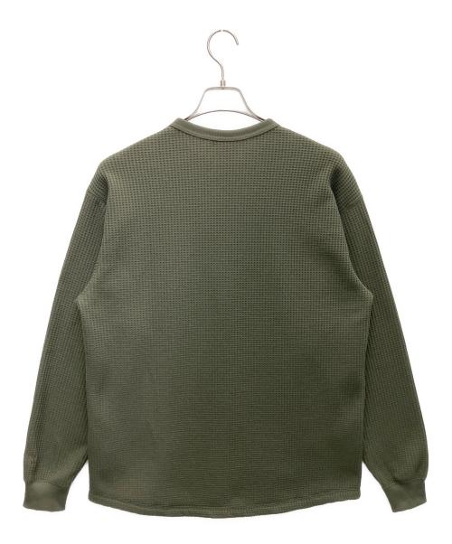 THE NORTH FACE（ザ ノース フェイス）THE NORTH FACE (ザ ノース フェイス) L/S Warm Waffle Crew カーキ サイズ:Lの古着・服飾アイテム