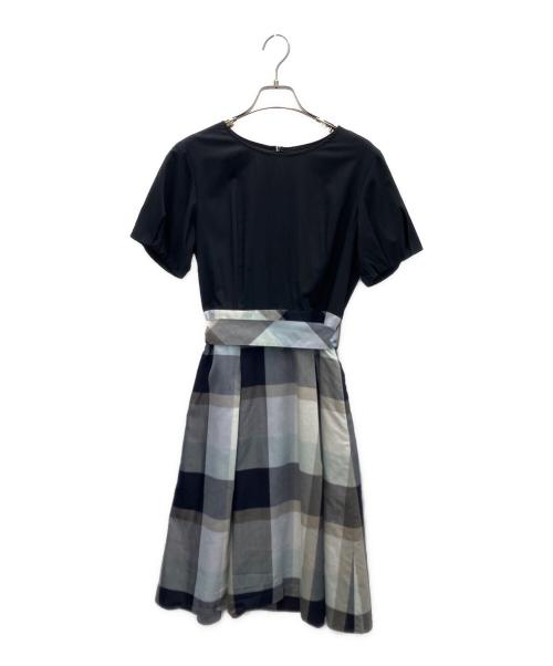 BURBERRY BLUE LABEL（バーバリー ブルー レーベル）BURBERRY BLUE LABEL (バーバリー ブルー レーベル) 半袖ワンピース ネイビー サイズ:SIZE38の古着・服飾アイテム