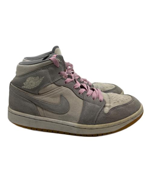 NIKE（ナイキ）NIKE (ナイキ) AIR JORDAN 1 MID SE グレー×ホワイト サイズ:26.5の古着・服飾アイテム