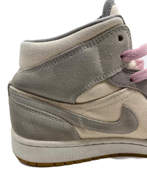 NIKE（ナイキ）NIKE (ナイキ) AIR JORDAN 1 MID SE グレー×ホワイト サイズ:26.5の古着・服飾アイテム