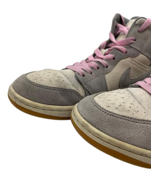 NIKE（ナイキ）NIKE (ナイキ) AIR JORDAN 1 MID SE グレー×ホワイト サイズ:26.5の古着・服飾アイテム