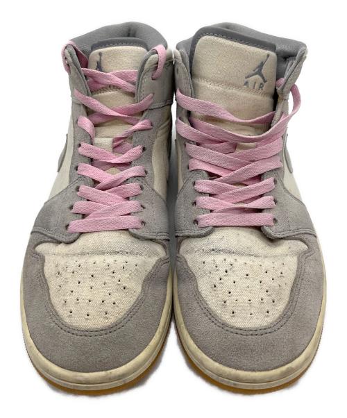 NIKE（ナイキ）NIKE (ナイキ) AIR JORDAN 1 MID SE グレー×ホワイト サイズ:26.5の古着・服飾アイテム