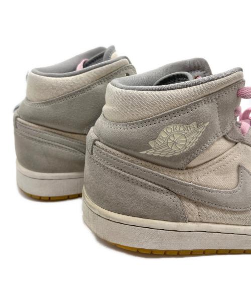 NIKE（ナイキ）NIKE (ナイキ) AIR JORDAN 1 MID SE グレー×ホワイト サイズ:26.5の古着・服飾アイテム