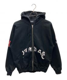 X-LARGE（エクストララージ）の古着「ジップパーカー」｜ブラック