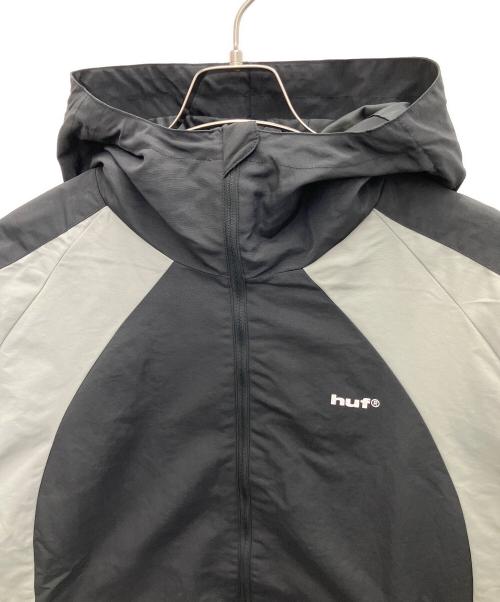 HUF（ハフ）HUF (ハフ) ナイロンジャケット ブラック×グレー サイズ:Mの古着・服飾アイテム