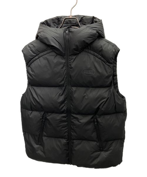 DIESEL（ディーゼル）DIESEL (ディーゼル) 中綿ベスト ブラック サイズ:Mの古着・服飾アイテム