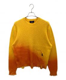 Dime（ダイム）の古着「Cat Knit」｜イエロー×レッド