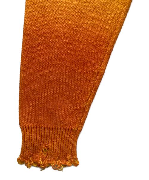 Dime（ダイム）Dime (ダイム) Cat Knit イエロー×レッド サイズ:Sの古着・服飾アイテム