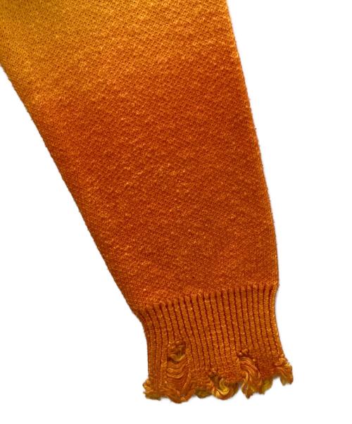 Dime（ダイム）Dime (ダイム) Cat Knit イエロー×レッド サイズ:Sの古着・服飾アイテム