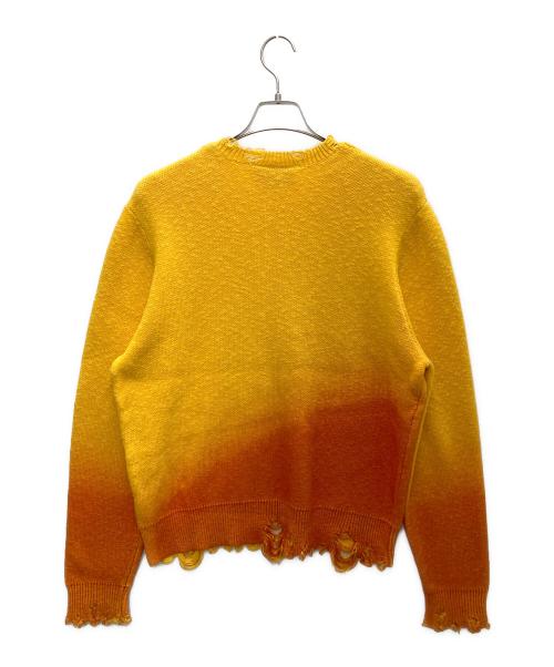 Dime（ダイム）Dime (ダイム) Cat Knit イエロー×レッド サイズ:Sの古着・服飾アイテム