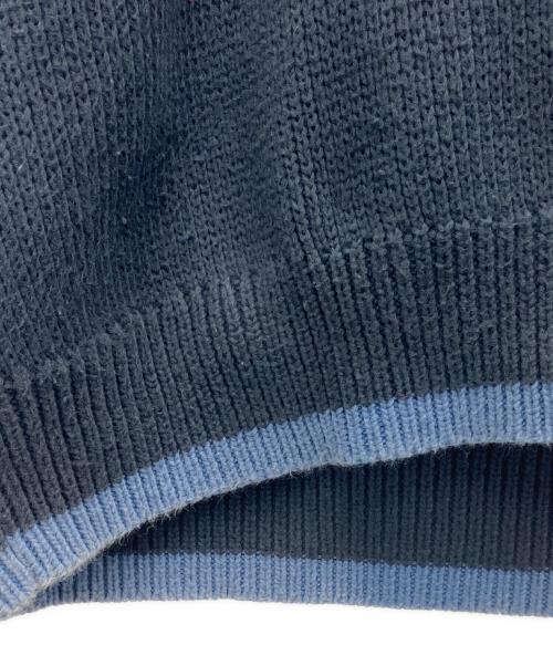 SUPREME（シュプリーム）SUPREME (シュプリーム) プルオーバーニットパーカー ネイビー×グリーン サイズ:XLの古着・服飾アイテム