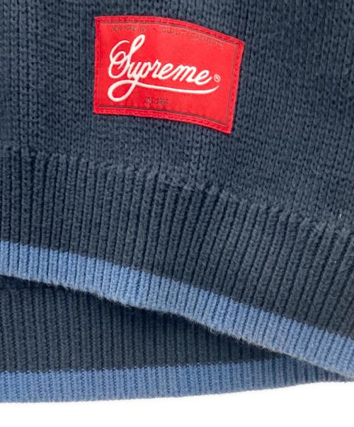 SUPREME（シュプリーム）SUPREME (シュプリーム) プルオーバーニットパーカー ネイビー×グリーン サイズ:XLの古着・服飾アイテム