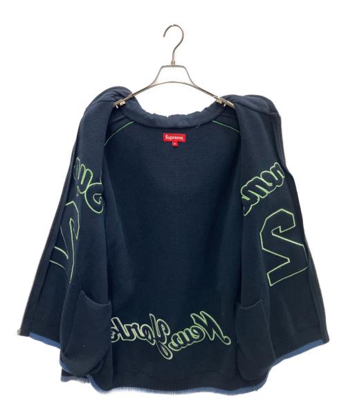 SUPREME（シュプリーム）SUPREME (シュプリーム) プルオーバーニットパーカー ネイビー×グリーン サイズ:XLの古着・服飾アイテム