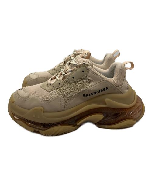 BALENCIAGA（バレンシアガ）BALENCIAGA (バレンシアガ) Triple S Clear Sole ベージュ サイズ:24.5の古着・服飾アイテム