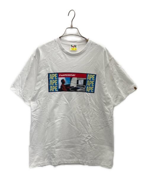 A BATHING APE（アベイシングエイプ）A BATHING APE (アベイシングエイプ) 半袖カットソー ホワイト サイズ:Lの古着・服飾アイテム