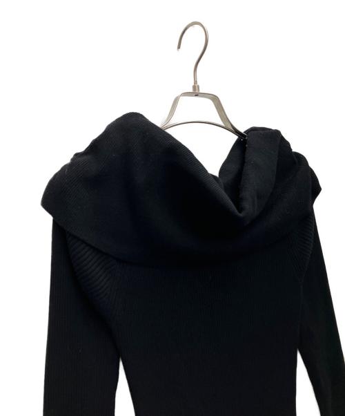 FRAY ID（フレイ アイディー）FRAY ID (フレイ アイディー) ニットワンピース ブラック サイズ:SIZEFREEの古着・服飾アイテム
