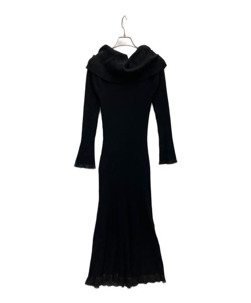 FRAY ID（フレイ アイディー）FRAY ID (フレイ アイディー) ニットワンピース ブラック サイズ:SIZEFREEの古着・服飾アイテム