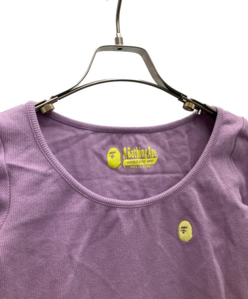 A BATHING APE（アベイシングエイプ）A BATHING APE (アベイシングエイプ) 長袖カットソー バイオレット サイズ:Sの古着・服飾アイテム