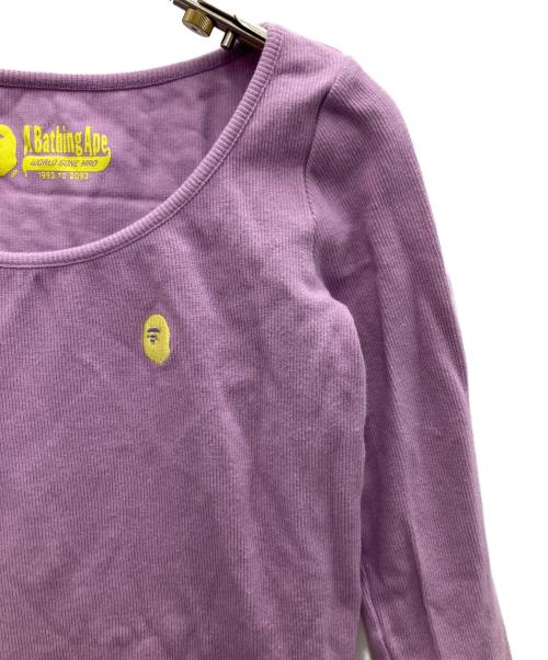A BATHING APE（アベイシングエイプ）A BATHING APE (アベイシングエイプ) 長袖カットソー バイオレット サイズ:Sの古着・服飾アイテム