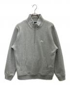 stussyステューシー）の古着「ハーフジップスウェット」｜グレー