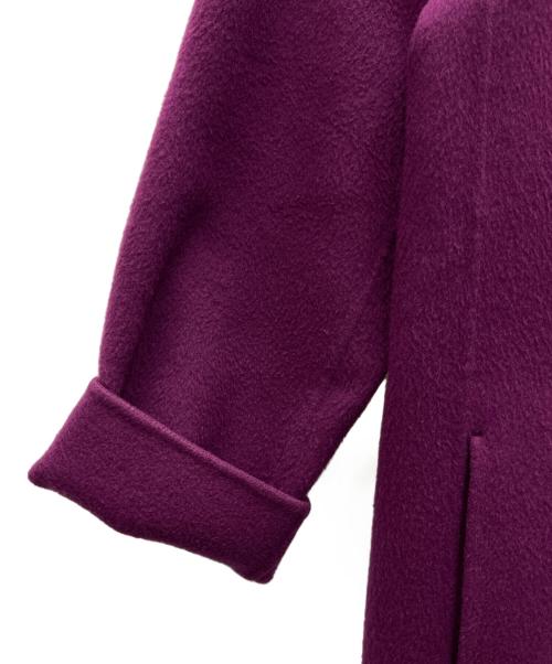 theory（セオリー）theory (セオリー) ノーカラーコート パープル サイズ:Pの古着・服飾アイテム