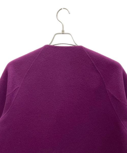 theory（セオリー）theory (セオリー) ノーカラーコート パープル サイズ:Pの古着・服飾アイテム