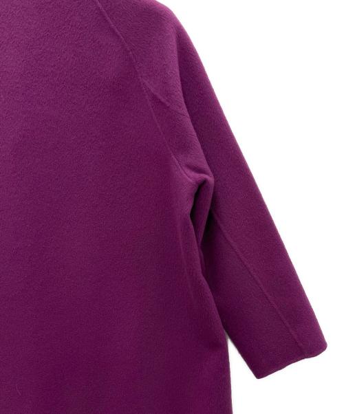 theory（セオリー）theory (セオリー) ノーカラーコート パープル サイズ:Pの古着・服飾アイテム