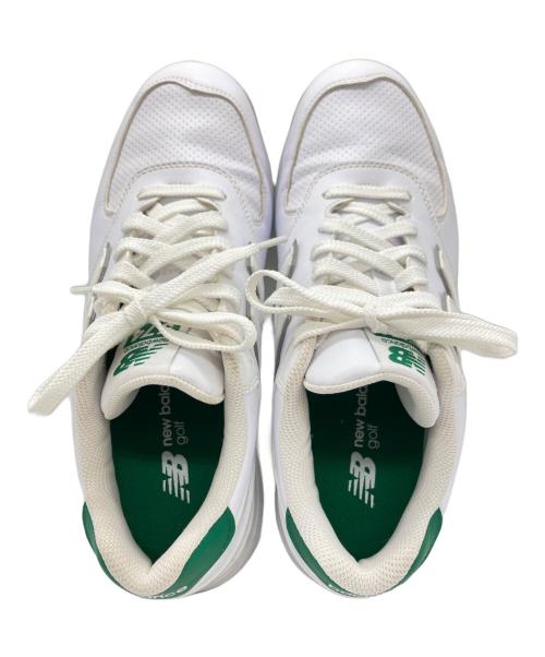NEW BALANCE（ニューバランス）NEW BALANCE (ニューバランス) ゴルフシューズ ホワイト×グリーン サイズ:SIZE 25cmの古着・服飾アイテム