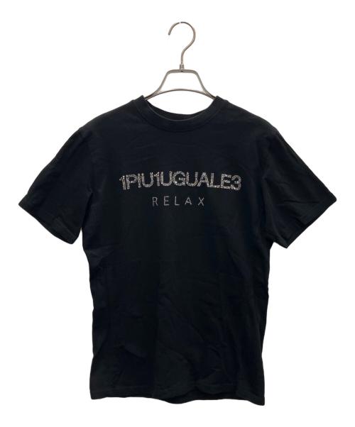 1PIU1UGUALE3 RELAX（ウノピゥウノウグァーレトレ リラックス）1PIU1UGUALE3 RELAX (ウノピゥウノウグァーレトレ リラックス) 半袖カットソー ブラック サイズ:Sの古着・服飾アイテム