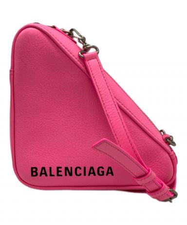 BALENCIAGA バレンシアガ　トライアルグルバッグ　ポーチ　ピンク 中古・古着通販】BALENCIAGA (バレンシアガ) トライアングル