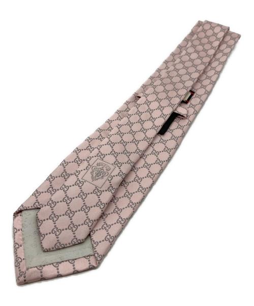 GUCCI（グッチ）GUCCI (グッチ) ネクタイ ピンク×シルバー サイズ:-の古着・服飾アイテム
