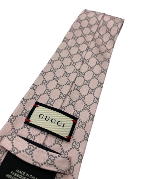 GUCCI（グッチ）GUCCI (グッチ) ネクタイ ピンク×シルバー サイズ:-の古着・服飾アイテム