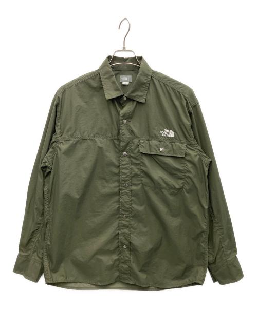 THE NORTH FACE（ザ ノース フェイス）THE NORTH FACE (ザ ノース フェイス) 長袖シャツ カーキ サイズ:Lの古着・服飾アイテム
