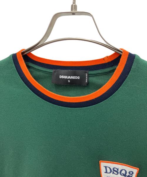 DSQUARED2（ディースクエアード）DSQUARED2 (ディースクエアード) 半袖カットソー グリーン サイズ:Sの古着・服飾アイテム