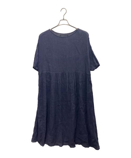 mizuiro-ind（ミズイロインド）mizuiro-ind (ミズイロインド) 半袖ワンピース ネイビー サイズ:SIZEFREEの古着・服飾アイテム