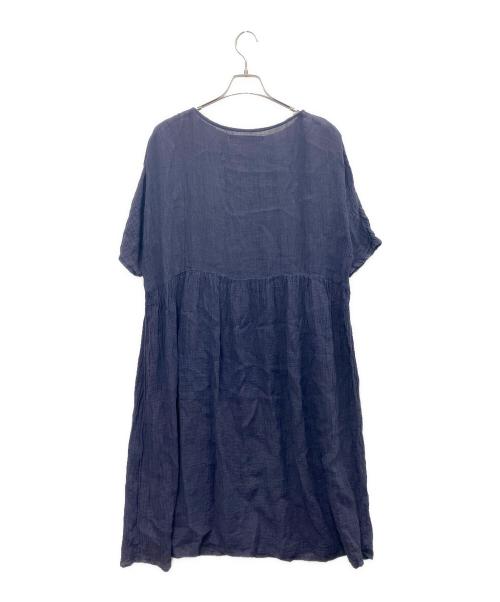 mizuiro-ind（ミズイロインド）mizuiro-ind (ミズイロインド) 半袖ワンピース ネイビー サイズ:SIZEFREEの古着・服飾アイテム